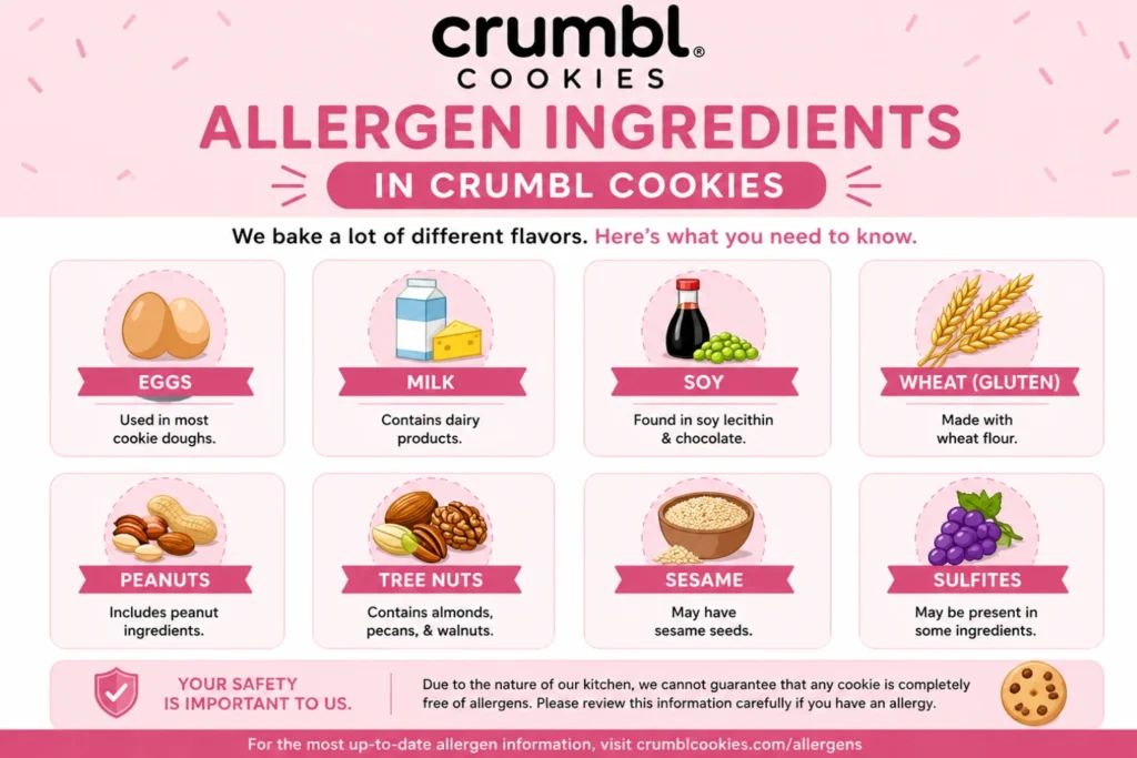 Crumbl Allergen Menu 2026 | Complete Allergy Guide Crumbl Allergen Menu info