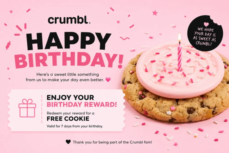 Crumbl Birthday Reward